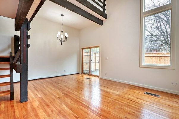 Chandelier, Empty room, Interior, Wood Texture Flooring