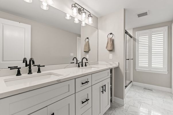 Bathroom, Dual Sink Vanities, Interior, Marble