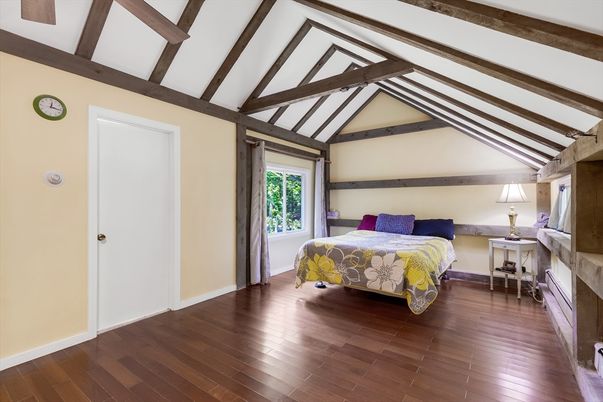 Bedroom, Interior, Wooden Beams, Wood Texture Flooring