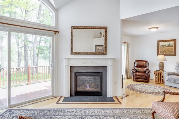 Fireplace, Interior, Wood Texture Flooring