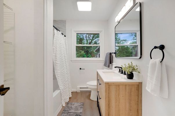 Bathroom, Interior, Wood Texture Flooring