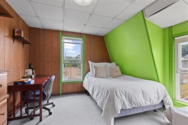 Bedroom, Home Office, Interior, Wooden Walls