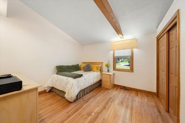 Bedroom, Interior, Wooden Beams, Wood Texture Flooring