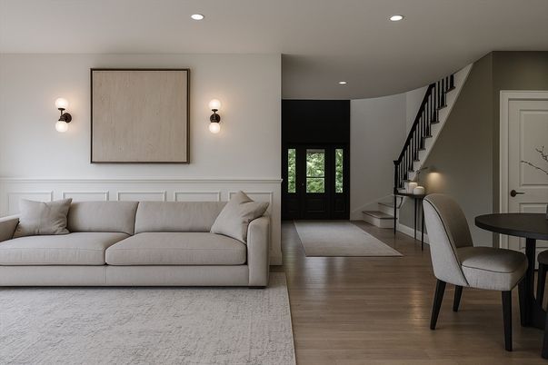 Interior, Recessed Lighting, Wood Texture Flooring