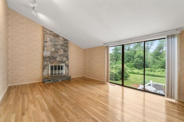 Empty room, Fireplace, Interior, Wood Texture Flooring