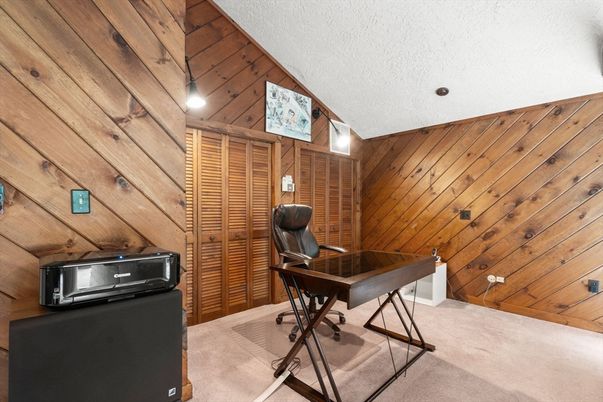 Home Office, Interior, Wooden Walls