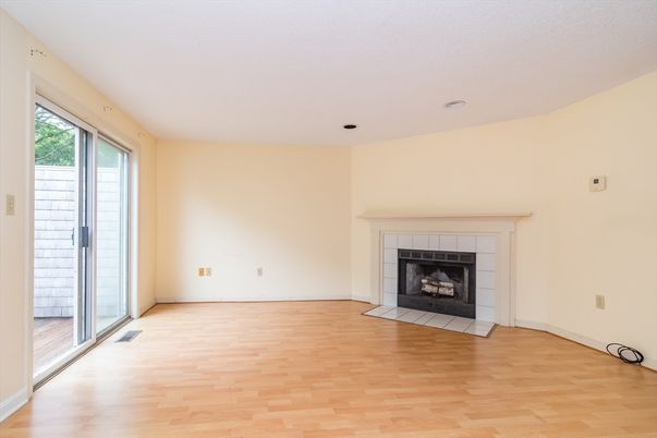 Empty room, Fireplace, Interior, Wood Texture Flooring