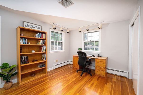 Home Office, Interior, Wood Texture Flooring