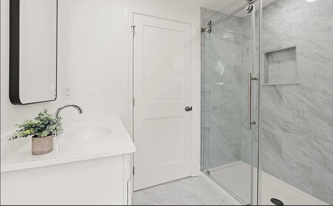 Bathroom, Glass Shower, Interior, Marble, Marble Walls