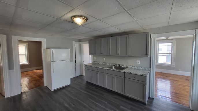 Interior, Kitchen, Wood Texture Flooring