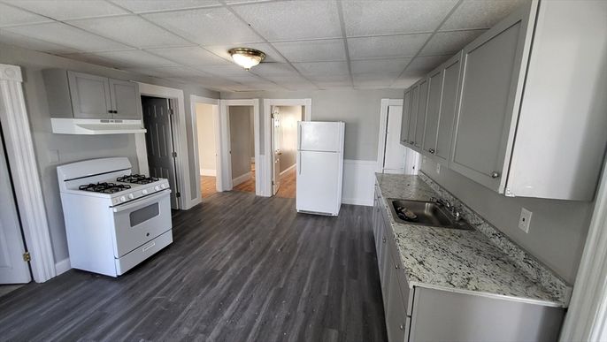 Interior, Kitchen, Wood Texture Flooring