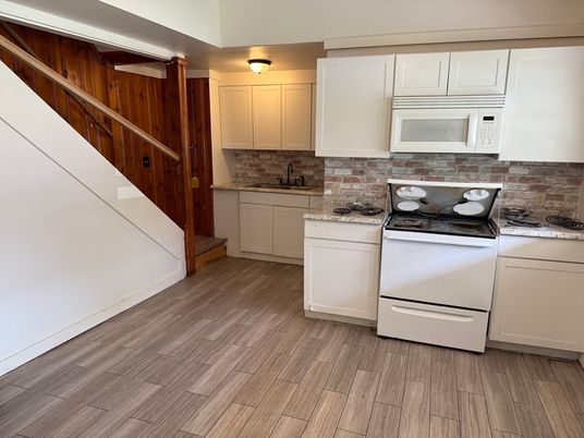 Interior, Kitchen, Washer, Wood Texture Flooring