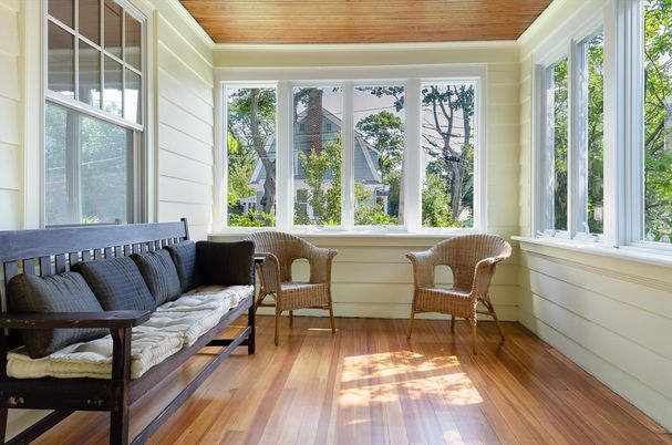 Interior, Sun Room, Wooden Ceilings, Wood Texture Flooring