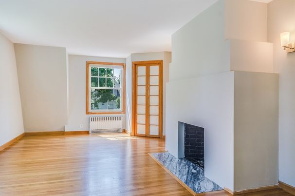 Empty room, Fireplace, Interior, Wood Texture Flooring