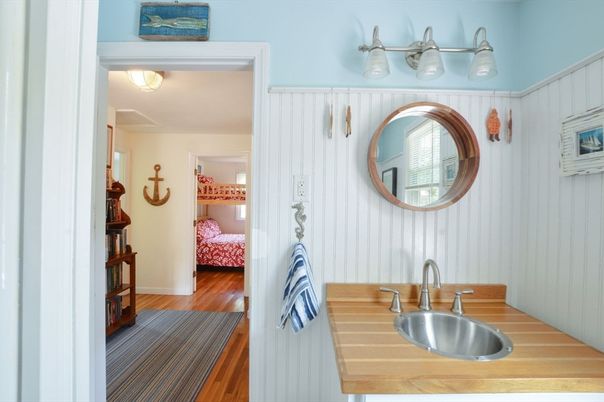 Bathroom, Interior, Wood Texture Flooring