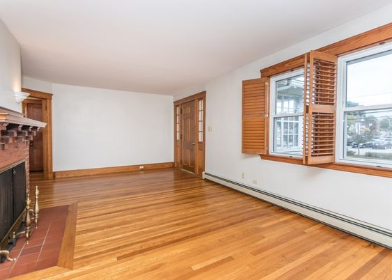 Empty room, Fireplace, Interior, Wood Texture Flooring
