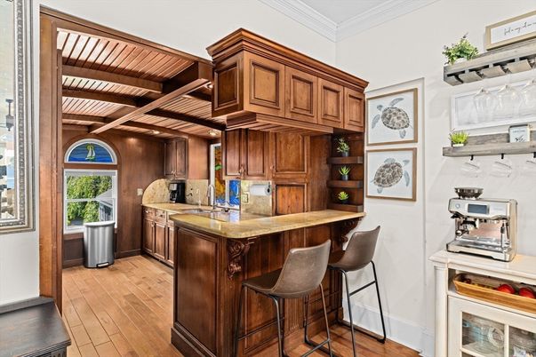 Interior, Kitchen, Wooden Ceilings, Wood Texture Flooring