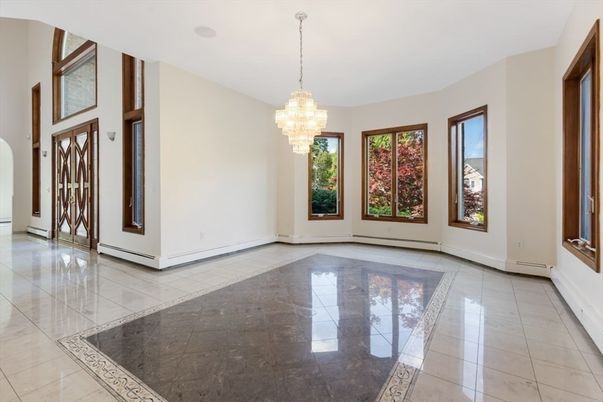 Chandelier, Empty room, Interior