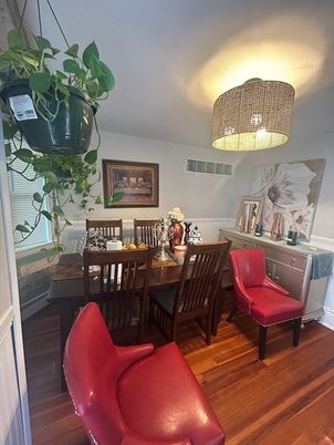 Dining room, Interior, Wood Texture Flooring