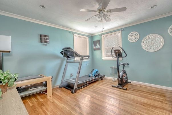 Fitness Equipment, Interior, Wood Texture Flooring