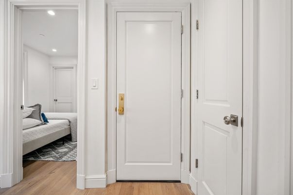 Bathroom, Bedroom, Interior, Recessed Lighting, Wood Texture Flooring