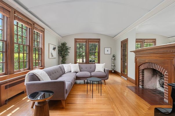 Fireplace, Interior, Living room, Wood Texture Flooring