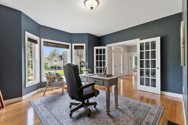 Home Office, Interior, Wood Texture Flooring