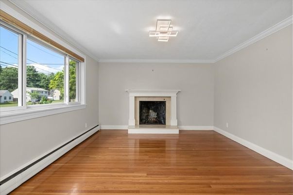 Empty room, Fireplace, Interior, Wood Texture Flooring