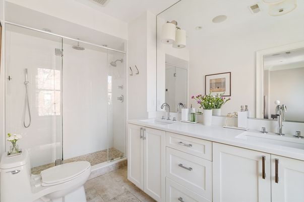 Bathroom, Dual Sink Vanities, Glass Shower, Interior