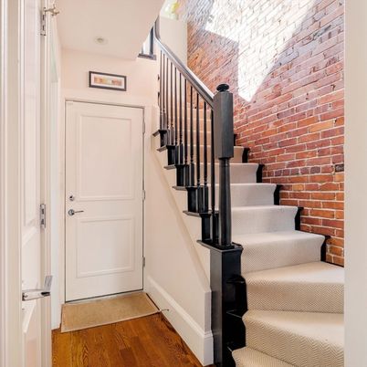 Interior, Stone Walls, Wood Texture Flooring