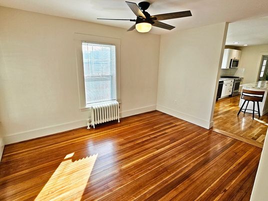 Empty room, Interior, Kitchen, Recessed Lighting, Wood Texture Flooring