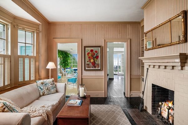 Fireplace, Interior, Living room, Wood Texture Flooring
