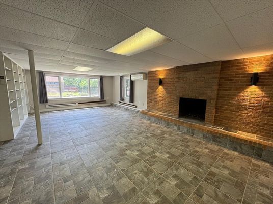 Empty room, Fireplace, Interior, Stone Walls