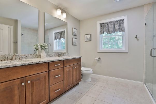 Bathroom, Dual Sink Vanities, Glass Shower, Interior