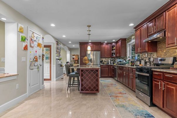 Interior, Kitchen, Pendant Lights, Recessed Lighting, Stainless Steel Appliances