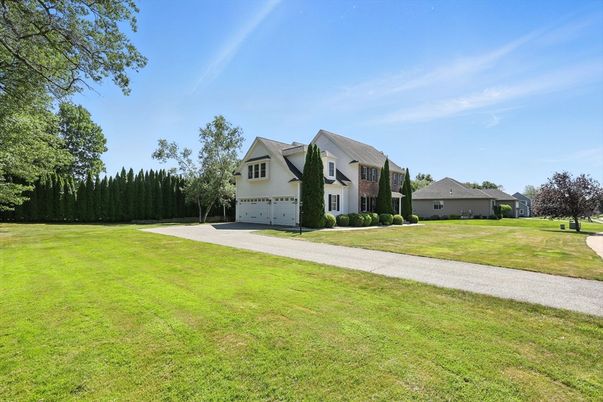 Attached, Backyard, Exterior, Facade, Brick Facade, Cape Cod