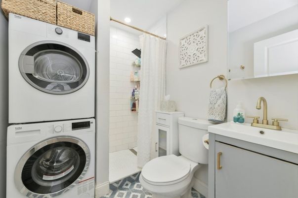 Bathroom, Interior, Recessed Lighting, Utility Closets, Washer