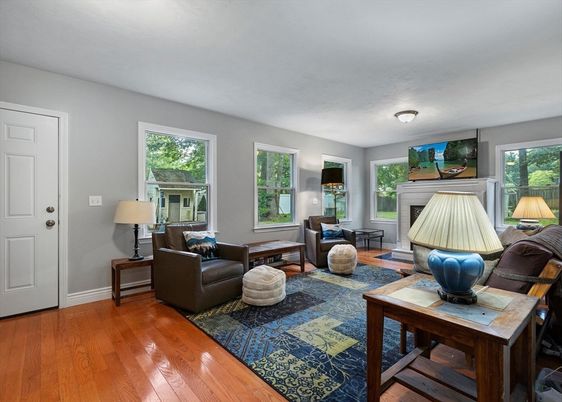 Fireplace, Interior, Living room, Wood Texture Flooring