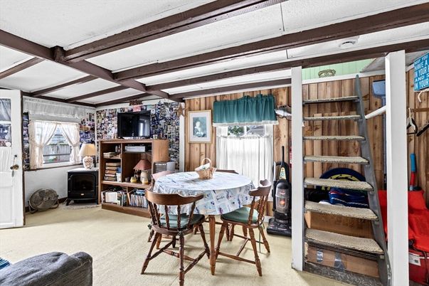 Dining room, Interior, Wooden Beams