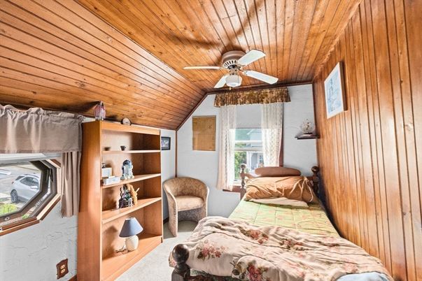 Bedroom, Interior, Wooden Ceilings, Wooden Walls