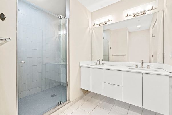 Bathroom, Dual Sink Vanities, Glass Shower, Interior