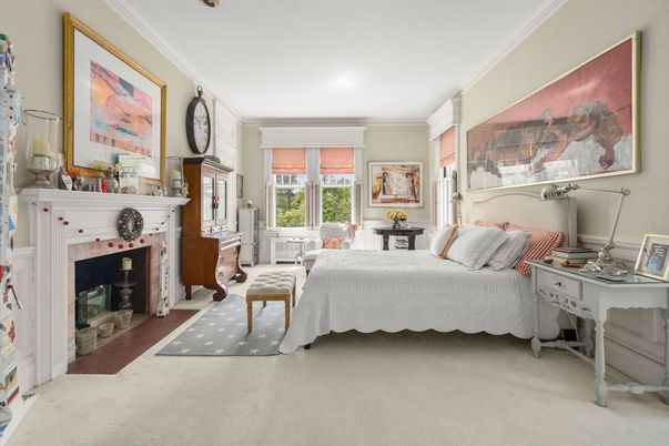 Bedroom, Fireplace, Interior