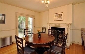 Chandelier, Dining room, Fireplace, Interior, Wood Texture Flooring