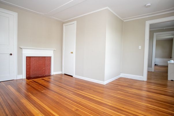 Empty room, Fireplace, Interior, Wood Texture Flooring