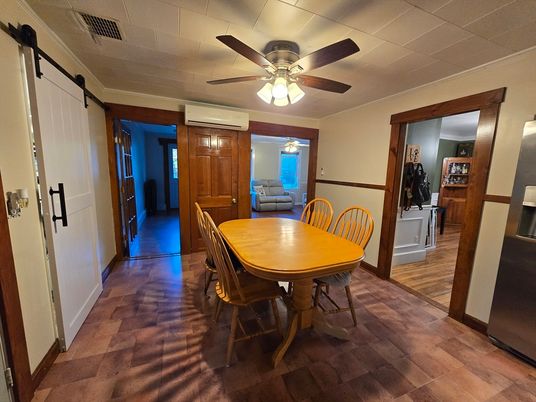 Dining room, Interior, Wood Texture Flooring