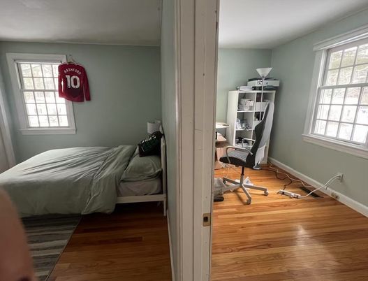 Bedroom, Home Office, Interior, Wood Texture Flooring