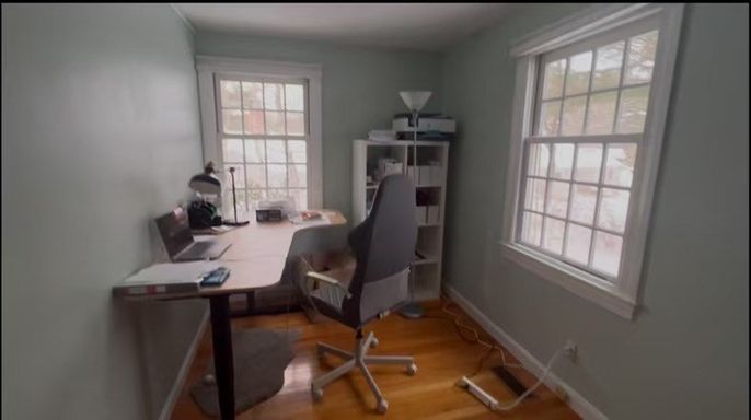 Home Office, Interior, Wood Texture Flooring