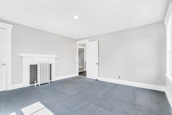 Empty room, Fireplace, Interior, Recessed Lighting