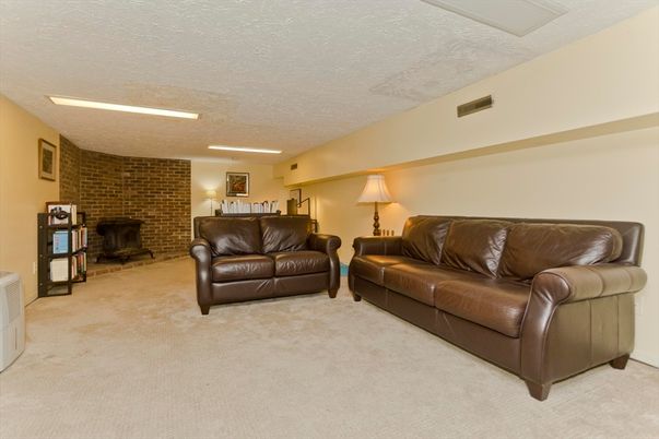 Interior, Living room, Recessed Lighting, Stone Walls