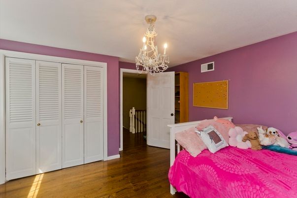 Bedroom, Chandelier, Interior, Wood Texture Flooring